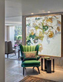 Abstract flower Oil Painting On Canvas, Original Art, Impressionist Landscape Painting by Jackson.,local abstract artists