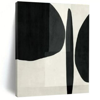 Black Architecture Abstract Canvas Artwork 6XQF4