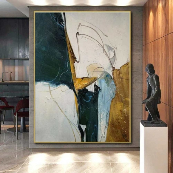 Office Days Nature White Abstract Canvas Artwork ZWZ56 Office Days Nature White Abstract Canvas Artwork ZWZ56