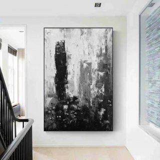 Painting Black Abstract White Abstract Canvas Artwork PH1VR Painting Black Abstract White Abstract Canvas Artwork PH1VR