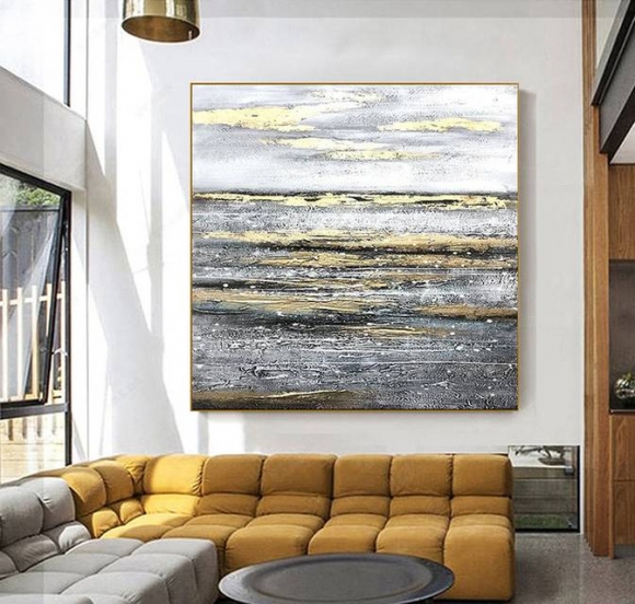 Entryway White Grey You Abstract Canvas Artwork 74VX7
