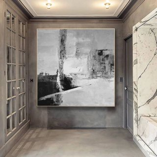 White Black Entryway Abstract Canvas Artwork GO8ZC White Black Entryway Abstract Canvas Artwork GO8ZC
