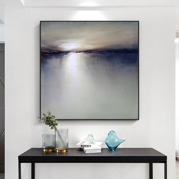 Gray Sky Contemporary Abstract Canvas Wall Art 90RAE Gray Sky Contemporary Abstract Canvas Wall Art 90RAE