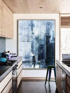 Contemporary You Blue Abstract Canvas Wall Art 82ZBS Contemporary You Blue Abstract Canvas Wall Art 82ZBS