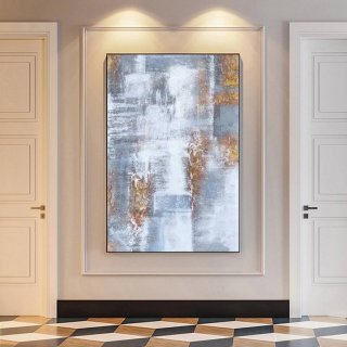 Grey Texture Painting Gold Abstract Canvas Artwork DBRZ7 Grey Texture Painting Gold Abstract Canvas Artwork DBRZ7