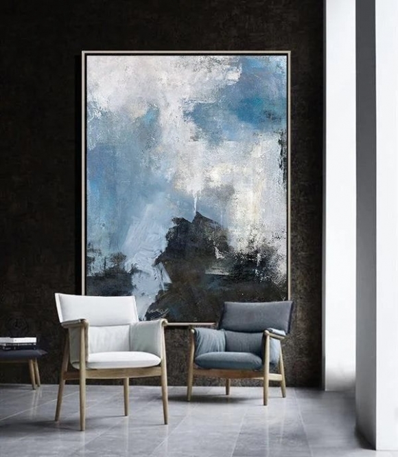 Sky Cloud Abstract Canvas Artwork 55FJJ