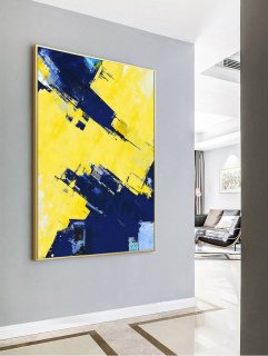 Bule Yellow You Abstract Canvas Wall Art NK04X Bule Yellow You Abstract Canvas Wall Art NK04X