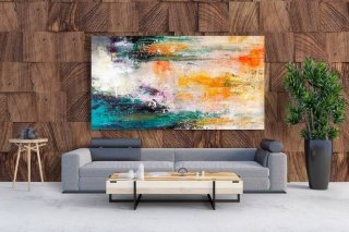 Custom Canvas Colorful Pop Abstract Canvas Wall Art D5KM0