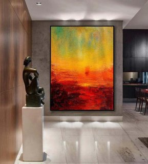 Textured Entryway Living Abstract Canvas Artwork A59A3